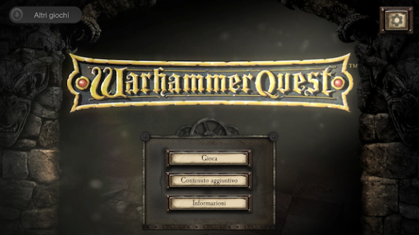 Questa è la home page che ci accoglie al nostro ingresso in Warhammer Quest